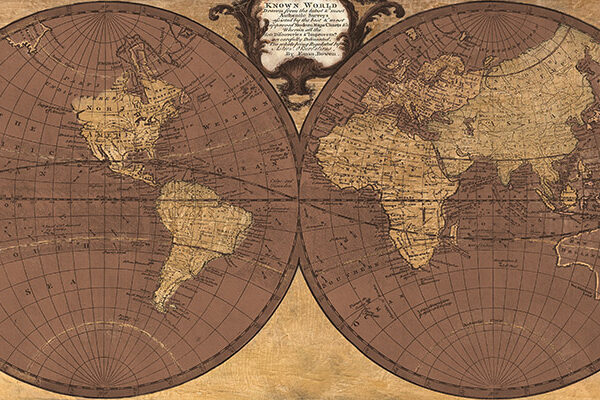 Gilded World Hemispheres II