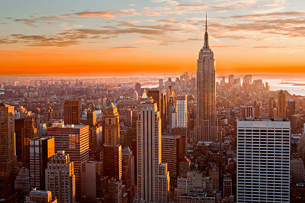 Sunset over New York City