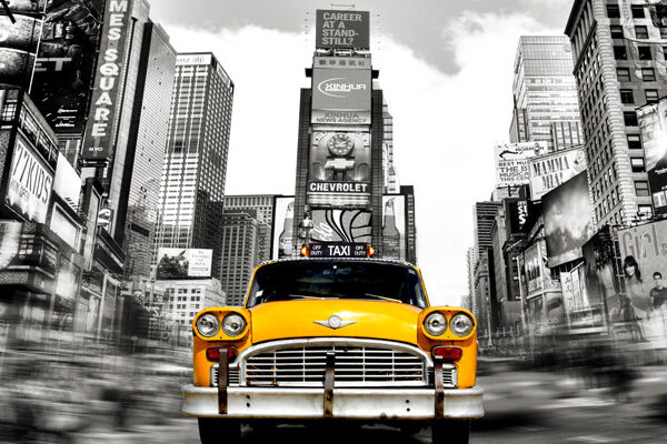 Vintage Taxi in Times Square