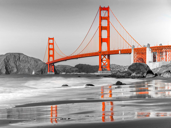 Baker beach and Golden Gate Bridge