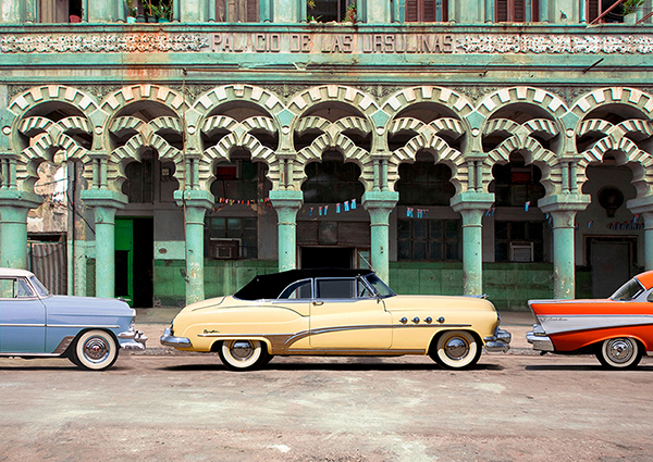 Cars parked in Havana