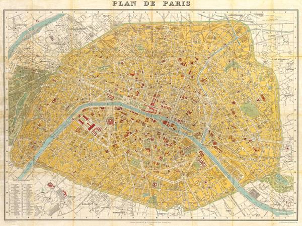 Gilded Map of Paris