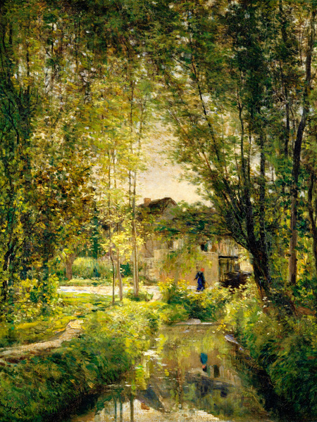 Landscape with a Sunlit Stream
