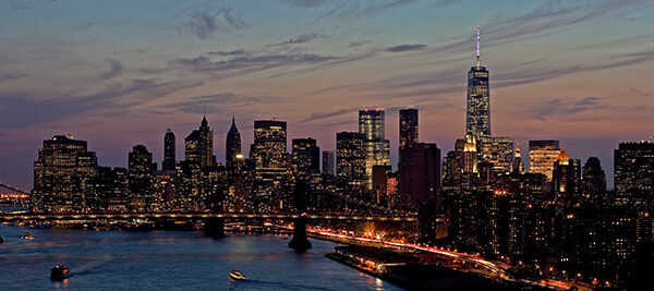 Lower Manhattan at dusk