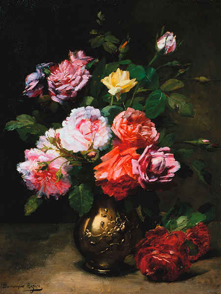 Painting of Roses in a Vase