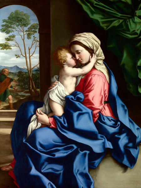 The Virgin and Child embracing