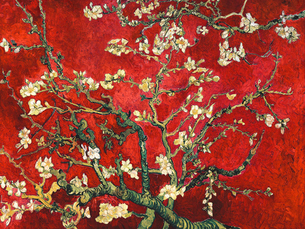 Van Gogh Deco – Mandorlo in fiore (red variation)